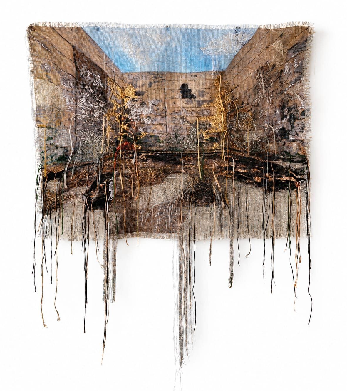 Vestibulum, photographic print on fabric with embroidery thread